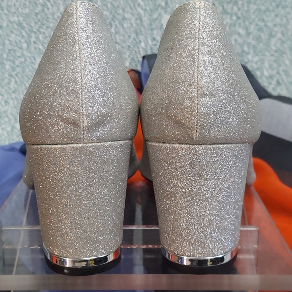 Silver Glitter Pumps - Picture 8 of 9